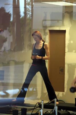 Marcia Cross in the gym