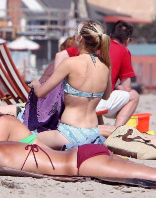 Kristen Bell on the beach