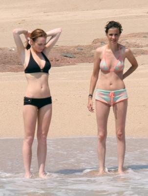 Lindsay Lohan with Samantha Ronson