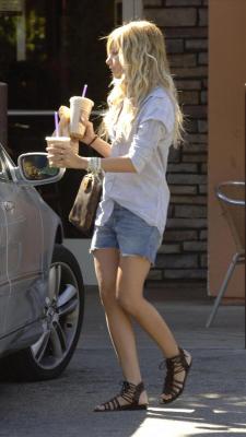 Ashley Tisdale wearing Shorts