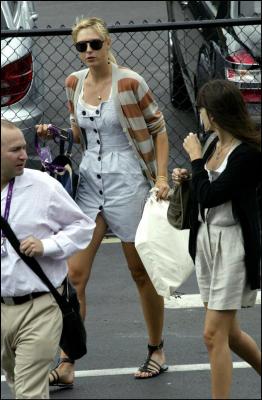 Maria Sharapova has short dress