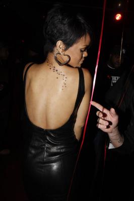 Rihanna's naked back