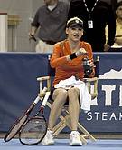 Anna Kournikova plays tennis