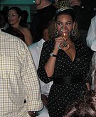 Beyonce Knowles drinking 