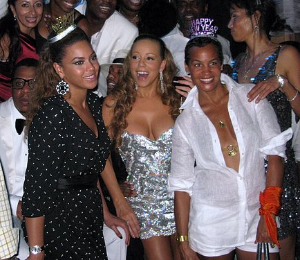 Beyonce Knowles and Mariah Carey