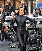 Beyonce Knowles in cat suit 