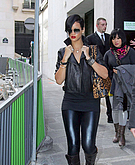 Rihanna in leather