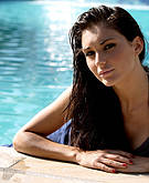 Giulia Olivetti by the pool