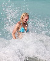 Celebrity Pictures on Helen Flanagan Splashes Around In Dubai   Hq Celebrity