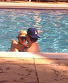 Hilary Duff in the pool