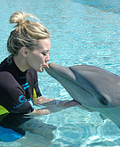 Hilary Duff with dolphins