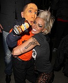 Jodie Marsh and yellow face guy