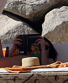 Katy Perry reading a book