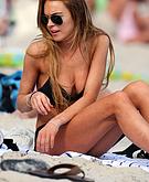 Lindsay Lohan on the beach