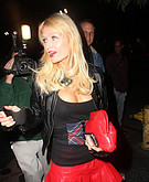 Paris Hilton in leather