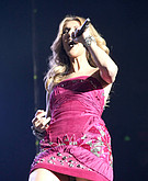 Celine Dion in pink dress