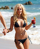 Heidi Montag with coctail
