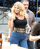 Jessica Simpson on a stage